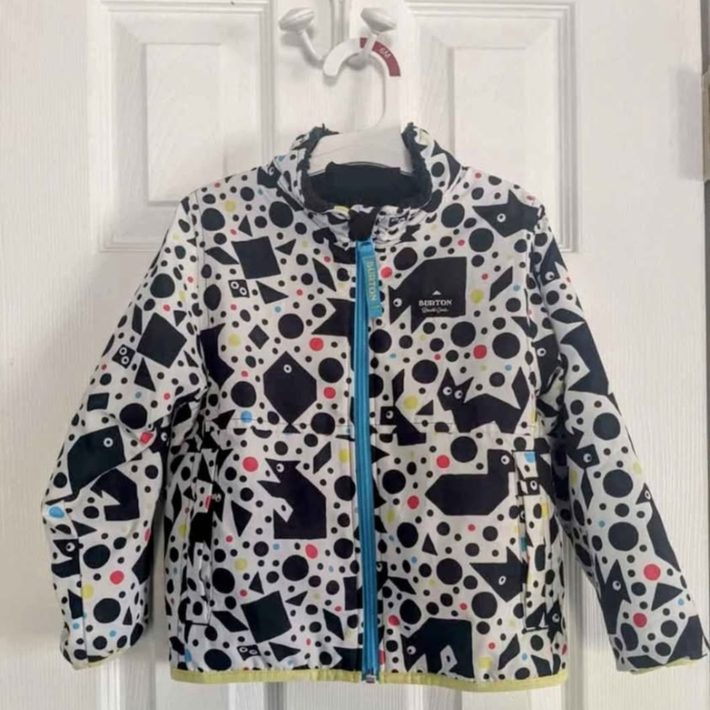 Burton Kids Jacket - Black and White with Colorful Accents